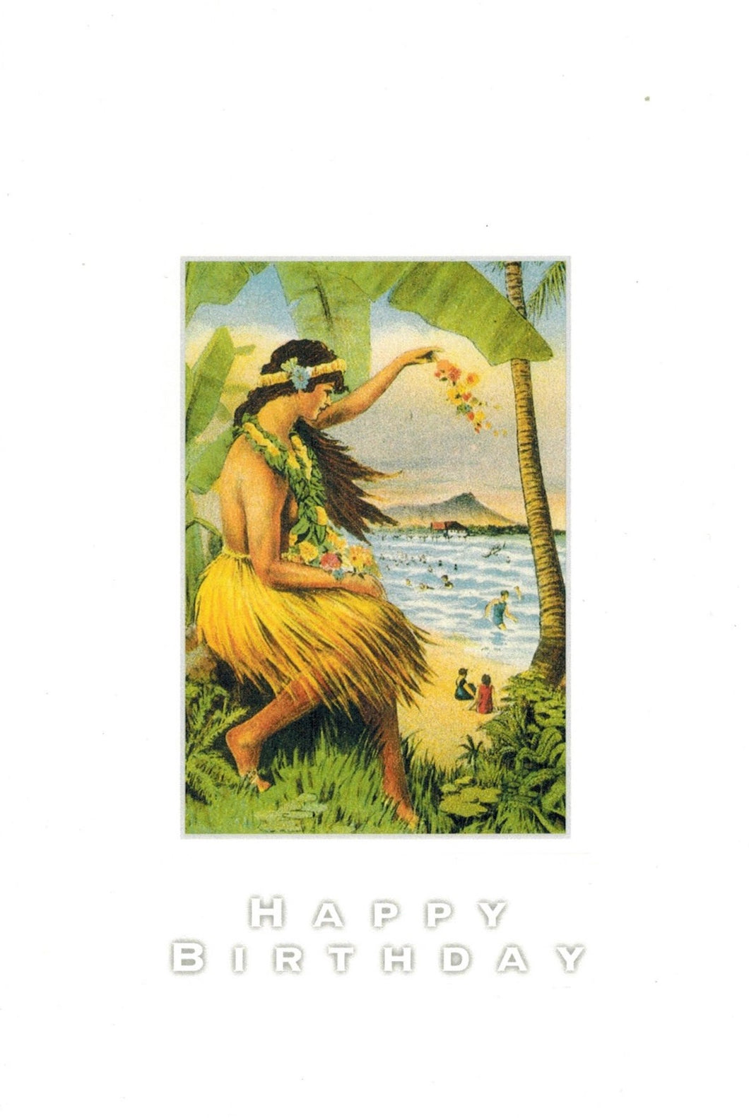 Hawaiian Birthday Card with Hawaiian inscription inside