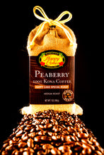 Load image into Gallery viewer, 7oz  bag of 100% Kona Peaberry Coffee
