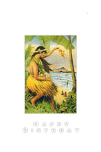 Load image into Gallery viewer, Hawaiian Birthday Card with Hawaiian inscription inside
